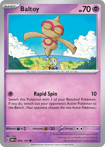 Baltoy (094/197) [Scarlet & Violet: Obsidian Flames] Pokémon