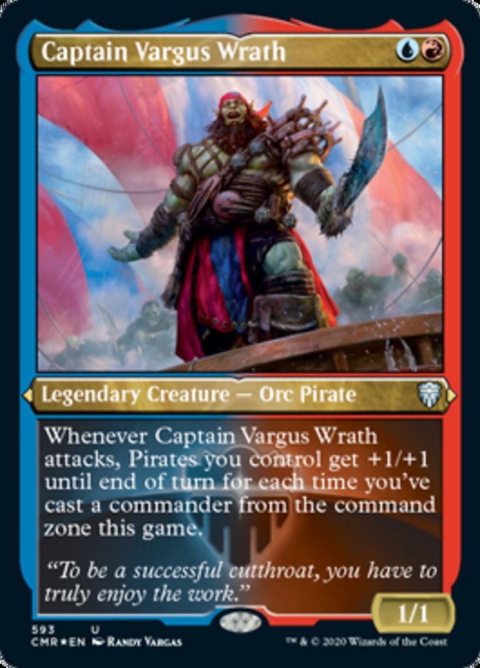 Captain Vargus Wrath (Etched) [Commander Legends] Magic: The Gathering