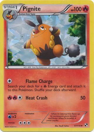 Pignite (17/114) (Cracked Ice Holo) [Black & White: Base Set] Pokémon