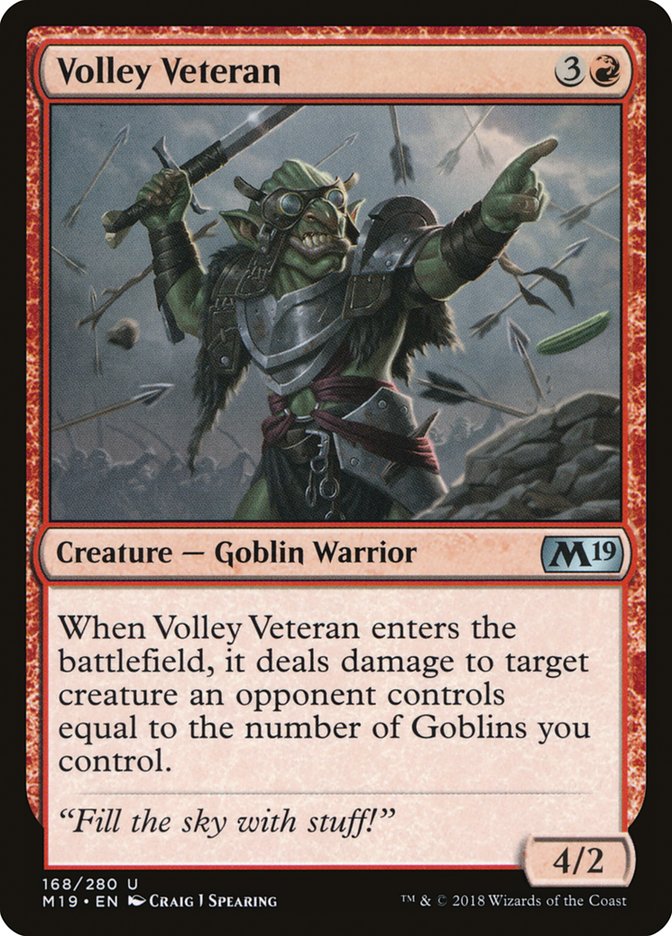 Volley Veteran [Core Set 2019] Magic: The Gathering