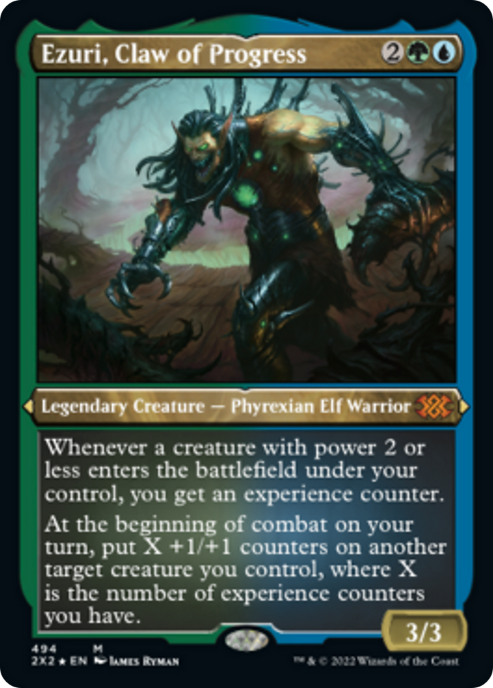 Ezuri, Claw of Progress (Foil Etched) [Double Masters 2022] Magic: The Gathering