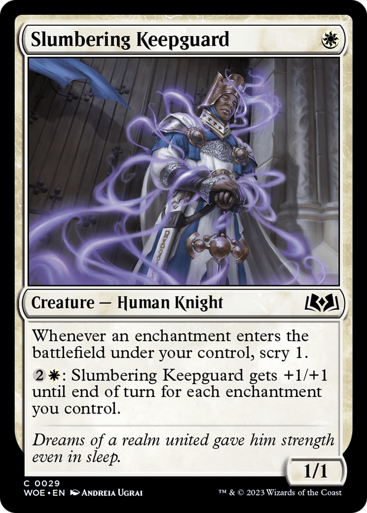 Slumbering Keepguard [Wilds of Eldraine] Magic: The Gathering