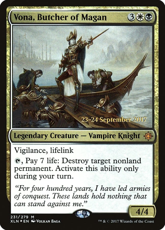Vona, Butcher of Magan [Ixalan Prerelease Promos] Magic: The Gathering