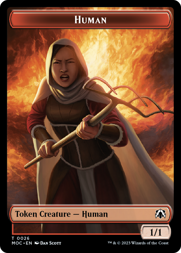 Tentacle // Human (26) Double-Sided Token [March of the Machine Commander Tokens] Magic: The Gathering