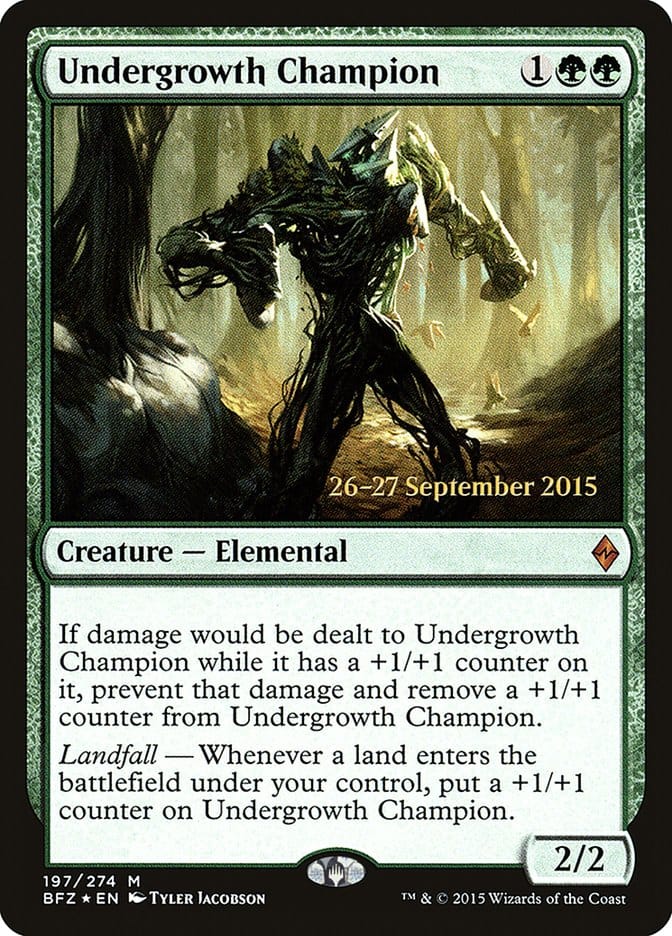 Undergrowth Champion [Battle for Zendikar Prerelease Promos] Magic: The Gathering