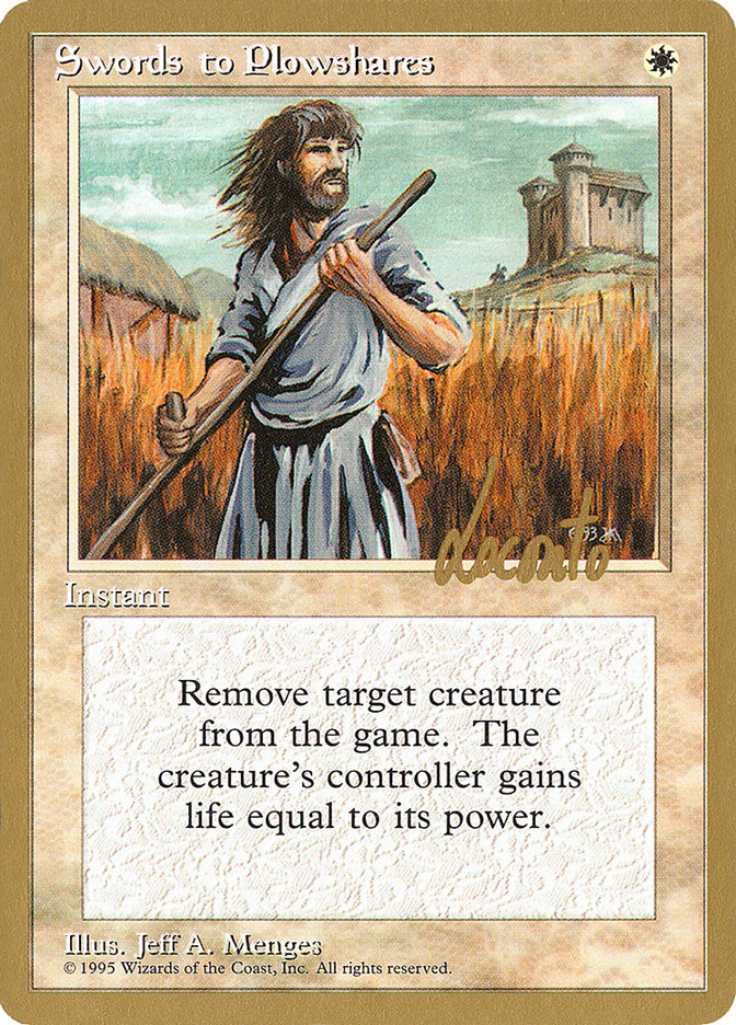 Swords to Plowshares (Michael Loconto) [Pro Tour Collector Set] Magic: The Gathering