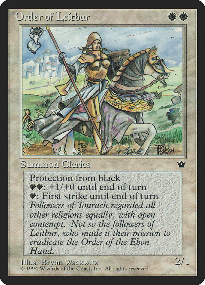 Order of Leitbur (Horse Facing Right) [Fallen Empires] Magic: The Gathering