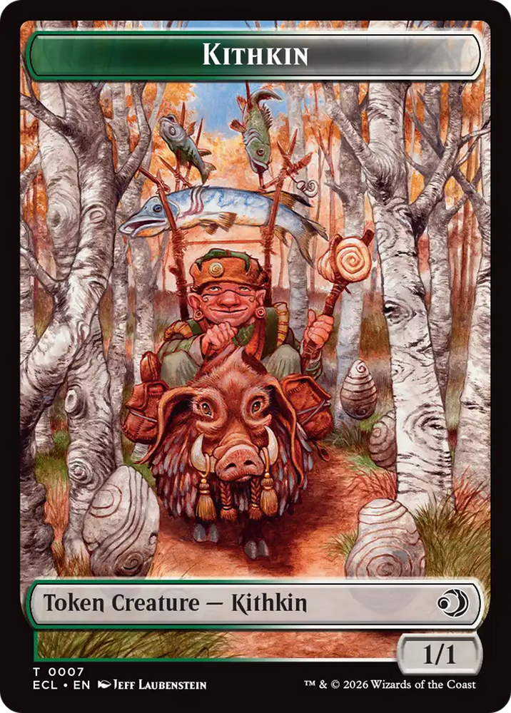 Elf // Kithkin (0007) Double-Sided Token [Lorwyn Eclipsed Tokens] Magic: The Gathering