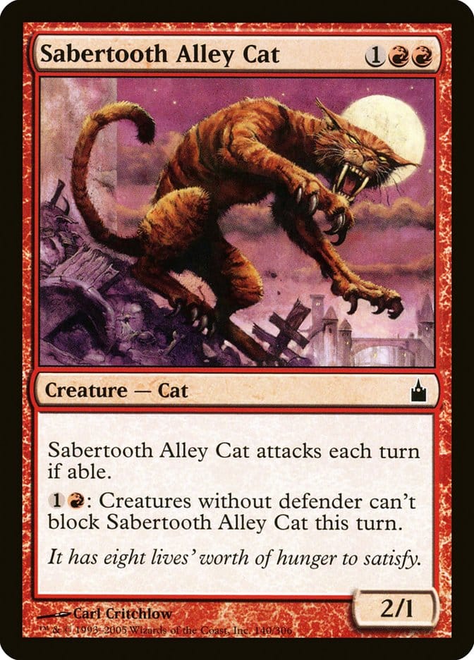 Sabertooth Alley Cat [Ravnica: City of Guilds] Magic: The Gathering