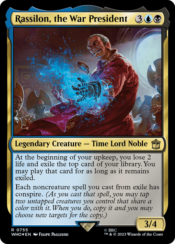 Rassilon, the War President (Surge Foil) [Doctor Who] Magic: The Gathering
