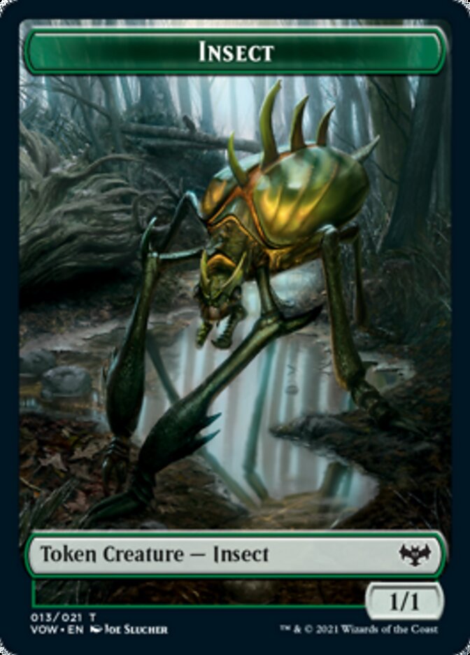 Insect // Spirit (002) Double-Sided Token [Innistrad: Crimson Vow Tokens] Magic: The Gathering