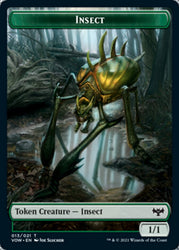 Insect // Spirit (002) Double-Sided Token [Innistrad: Crimson Vow Tokens] Magic: The Gathering