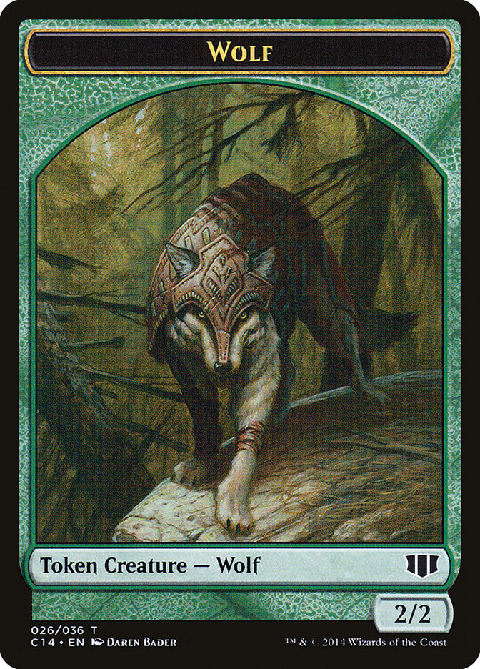 Treefolk // Wolf Double-Sided Token [Commander 2014 Tokens] Magic: The Gathering