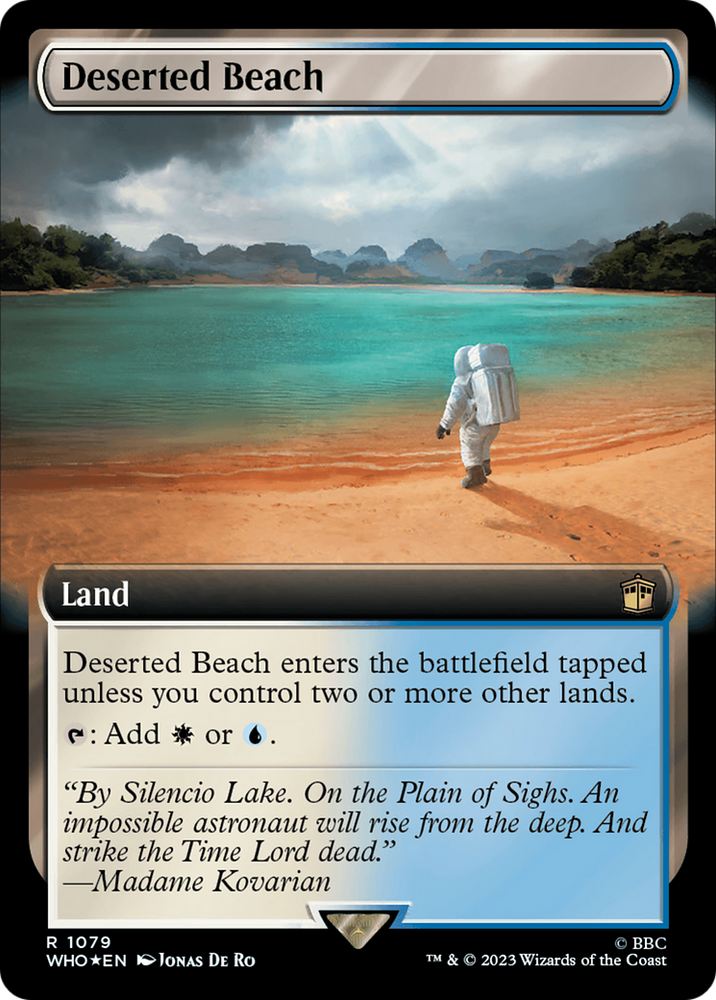 Deserted Beach (Extended Art) (Surge Foil) [Doctor Who] Magic: The Gathering
