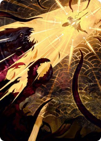 Defiant Strike Art Card [Strixhaven: School of Mages Art Series] Magic: The Gathering