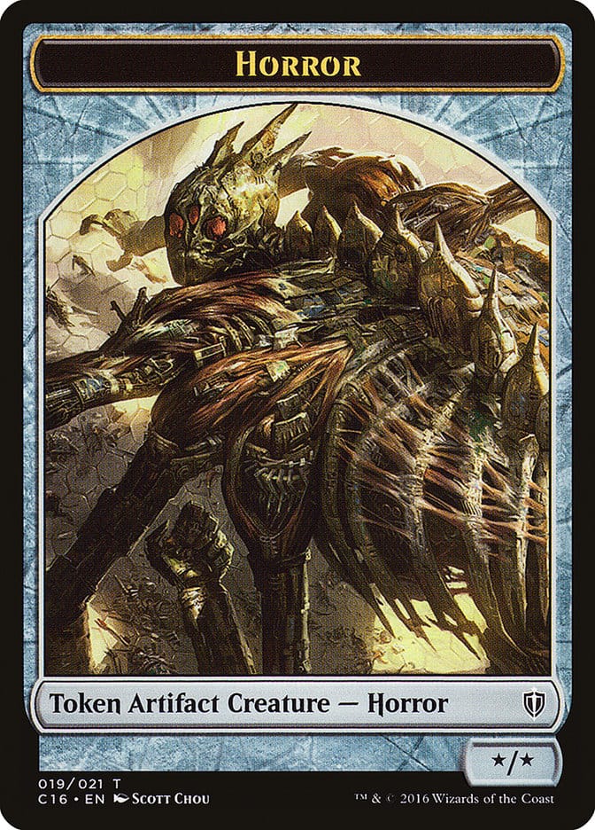 Horror // Thopter Double-Sided Token [Commander 2016 Tokens] Magic: The Gathering