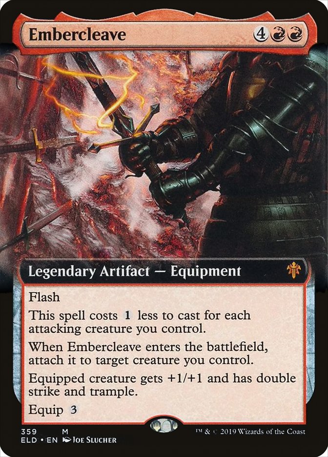 Embercleave (Extended Art) [Throne of Eldraine] Magic: The Gathering