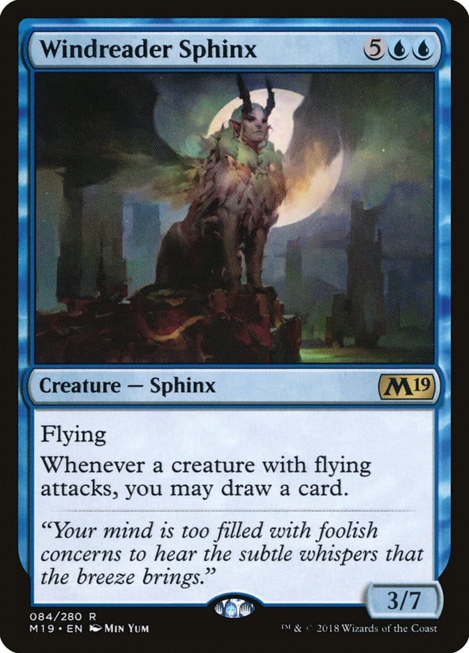Windreader Sphinx [Core Set 2019] Magic: The Gathering