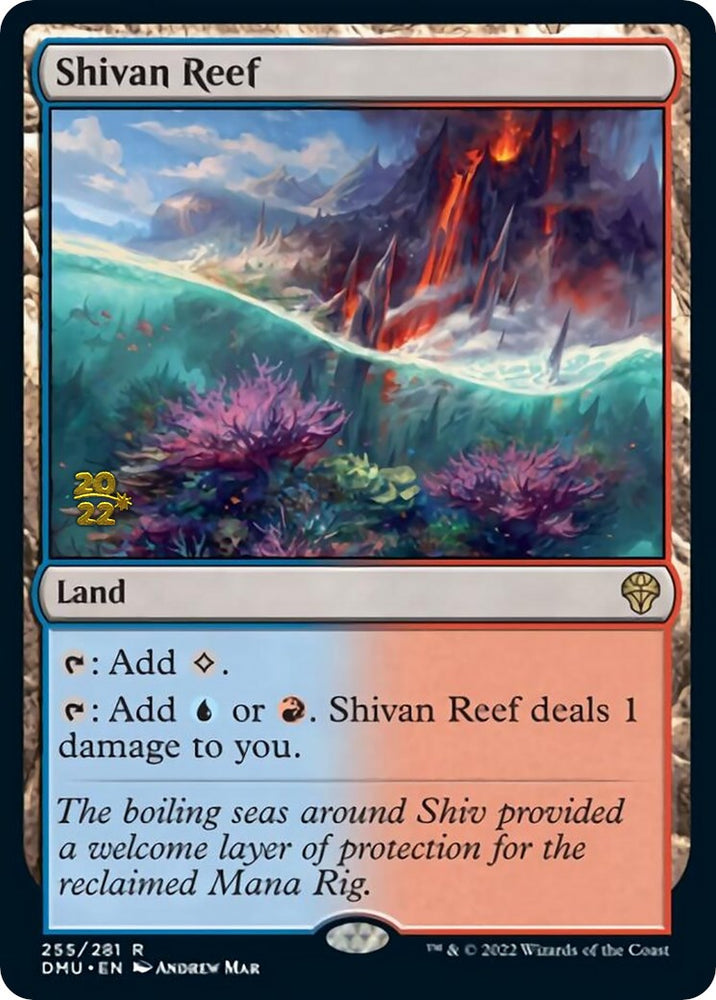 Shivan Reef [Dominaria United Prerelease Promos] Magic: The Gathering