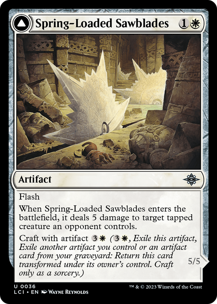 Spring-Loaded Sawblades // Bladewheel Chariot [The Lost Caverns of Ixalan] Magic: The Gathering