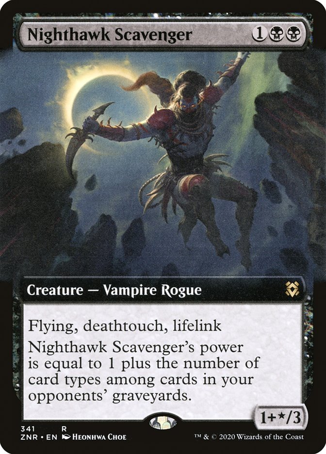 Nighthawk Scavenger (Extended Art) [Zendikar Rising] Magic: The Gathering