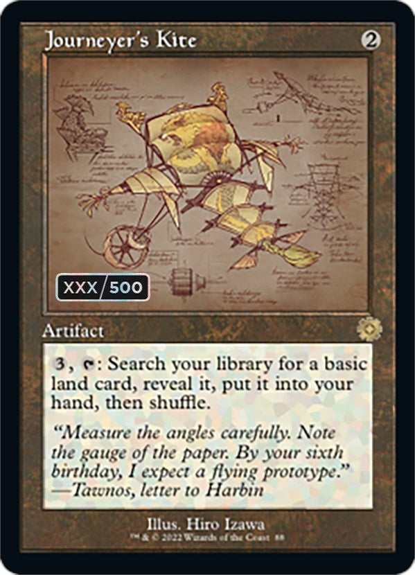 Journeyer's Kite (Retro Schematic) (Serialized) [The Brothers' War Retro Artifacts] Magic: The Gathering