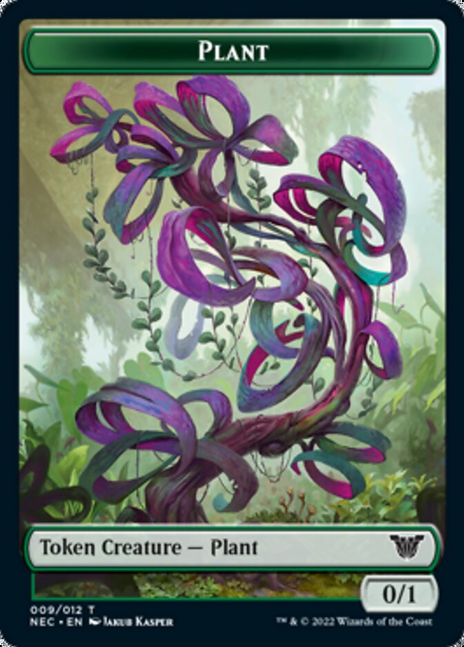 Plant // Treasure Double-Sided Token [Kamigawa: Neon Dynasty Commander Tokens] Magic: The Gathering