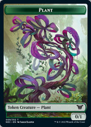 Plant // Treasure Double-Sided Token [Kamigawa: Neon Dynasty Commander Tokens] Magic: The Gathering