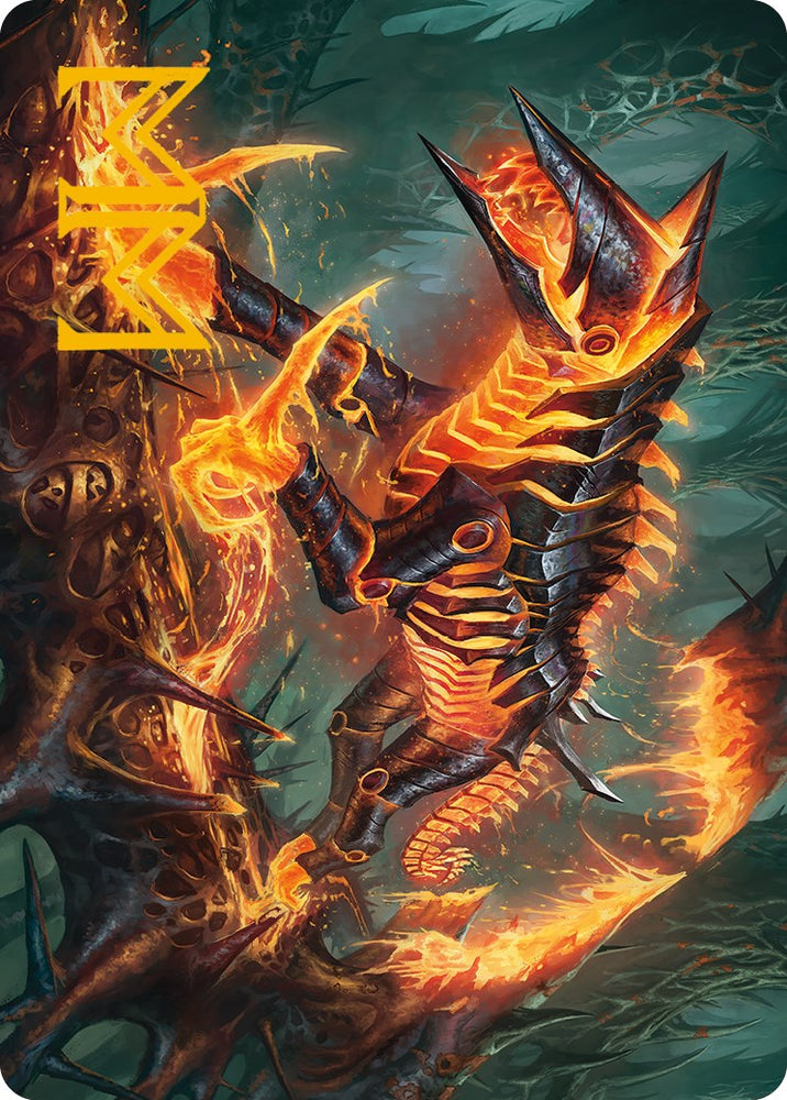 Kuldotha Cackler Art Card (Gold-Stamped Signature) [Phyrexia: All Will Be One Art Series] Magic: The Gathering