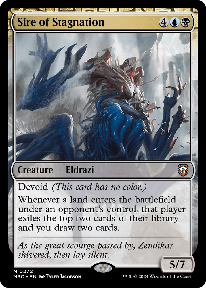 Sire of Stagnation (Ripple Foil) [Modern Horizons 3 Commander] Magic: The Gathering