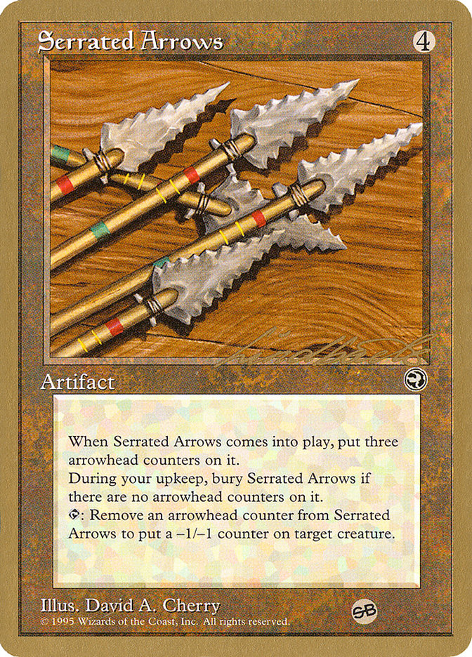 Serrated Arrows (Leon Lindback) (SB) [Pro Tour Collector Set] Magic: The Gathering