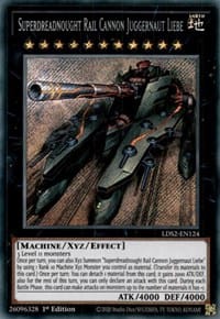 Superdreadnought Rail Cannon Juggernaut Liebe [LDS2-EN124] Secret Rare
