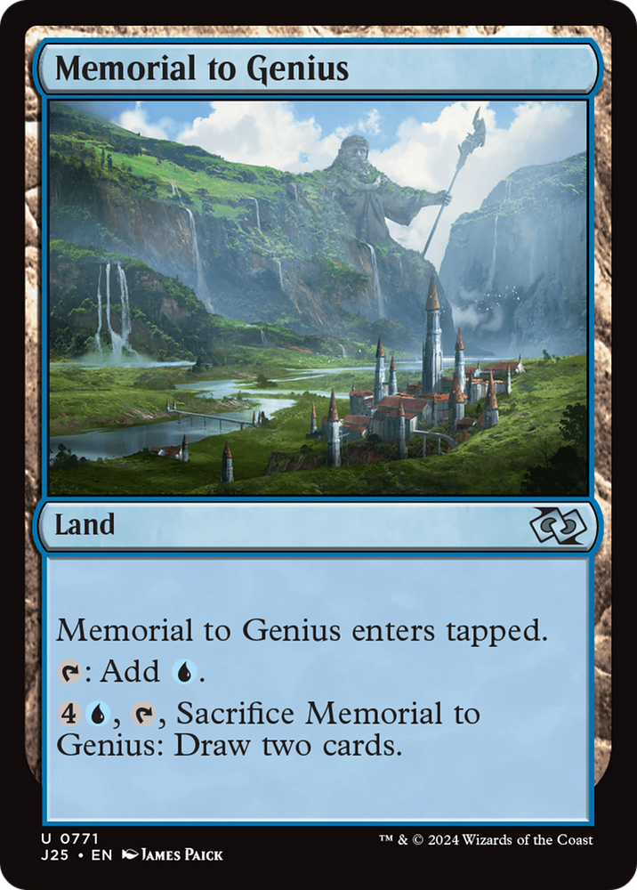 Memorial to Genius [Foundations Jumpstart] Magic: The Gathering