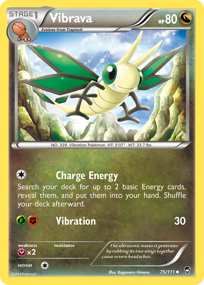 Vibrava (75/111) [XY: Furious Fists] Pokémon