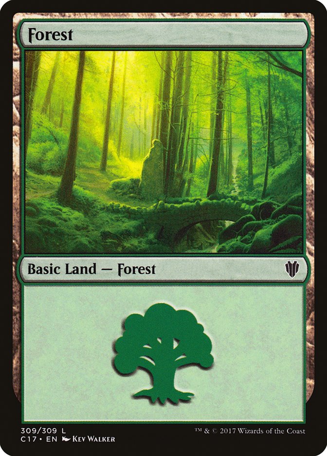 Forest (309) [Commander 2017] Magic: The Gathering