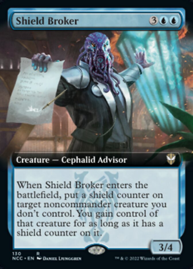 Shield Broker (Extended Art) [Streets of New Capenna Commander] Magic: The Gathering