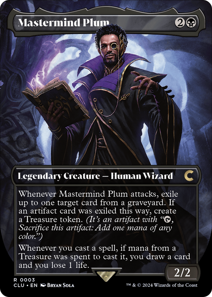 Mastermind Plum (Borderless) [Ravnica: Clue Edition] Magic: The Gathering