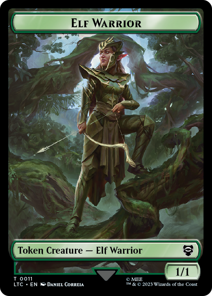 Elf Warrior // Treasure Double Sided Token [The Lord of the Rings: Tales of Middle-Earth Commander Tokens] Magic: The Gathering