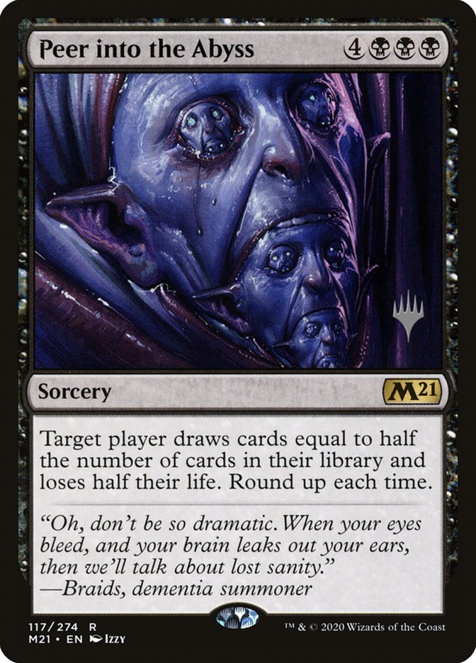 Peer into the Abyss (Promo Pack) [Core Set 2021 Promos] Magic: The Gathering