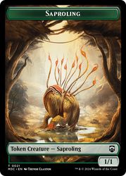 Tarmogoyf // Saproling Double-Sided Token [Modern Horizons 3 Commander Tokens] Magic: The Gathering