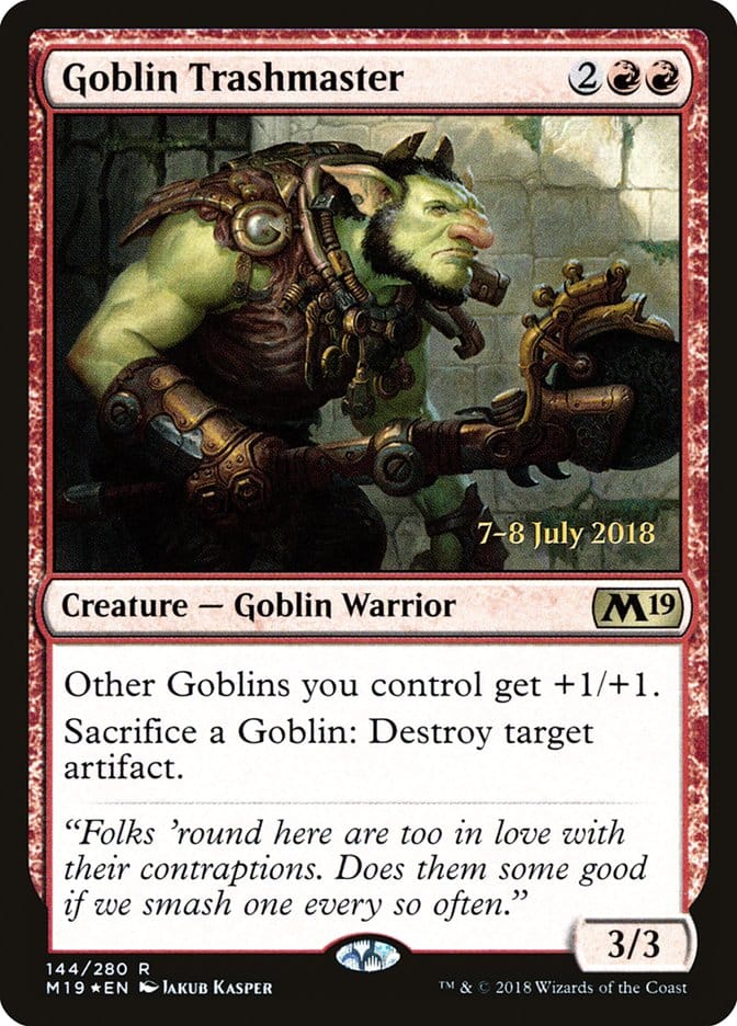 Goblin Trashmaster [Core Set 2019 Prerelease Promos] Magic: The Gathering