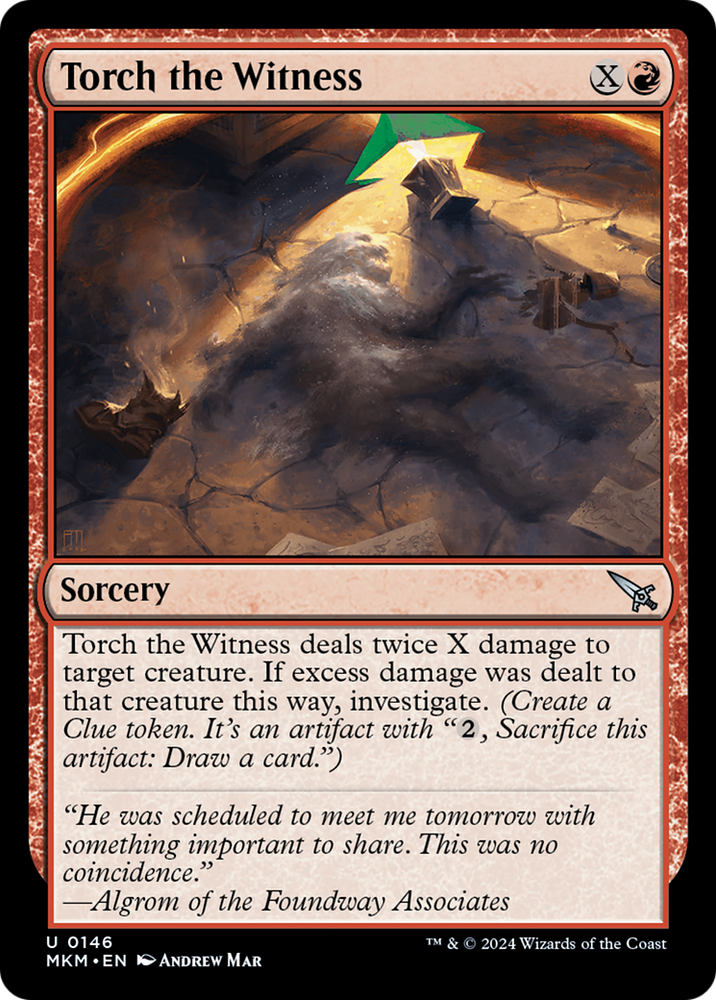 Torch the Witness (Green) [Murders at Karlov Manor] Magic: The Gathering