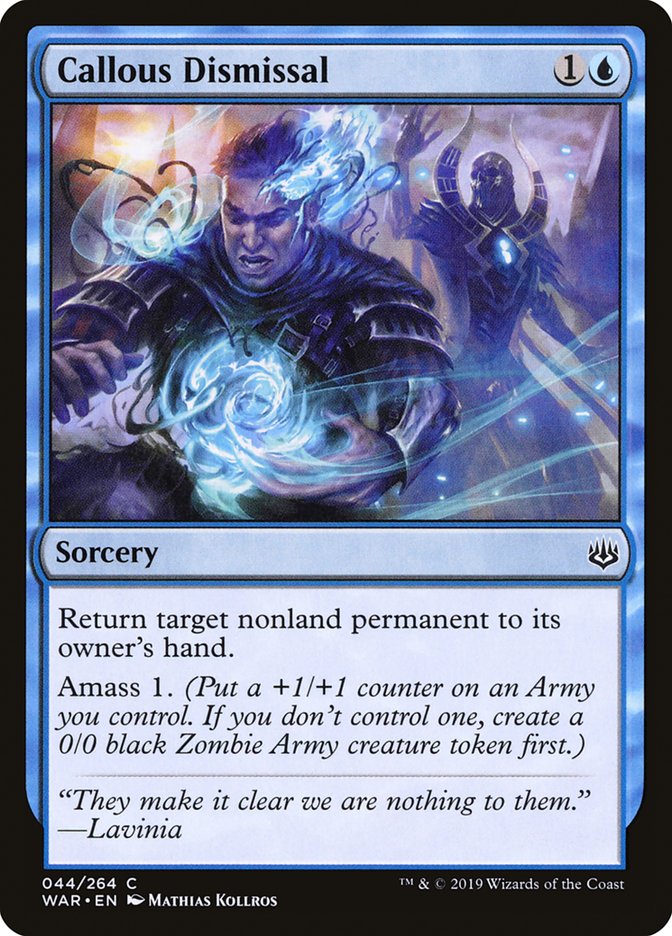 Callous Dismissal [War of the Spark] Magic: The Gathering