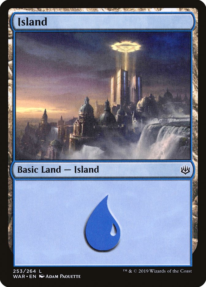 Island (253) [War of the Spark] Magic: The Gathering