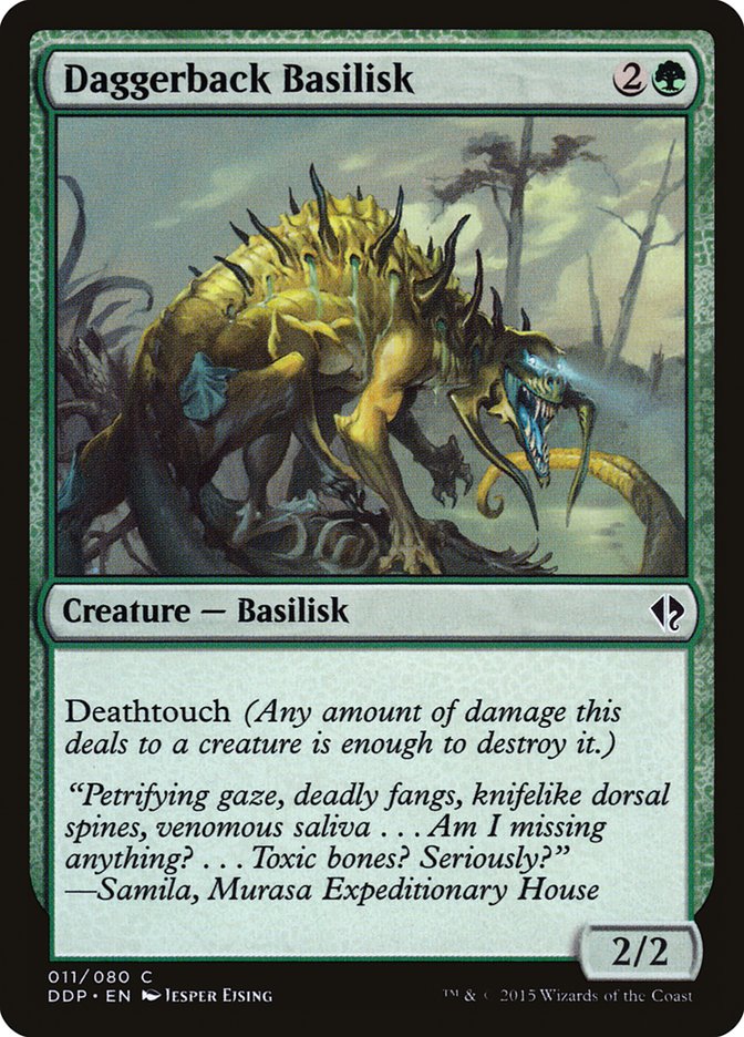 Daggerback Basilisk [Duel Decks: Zendikar vs. Eldrazi] Magic: The Gathering