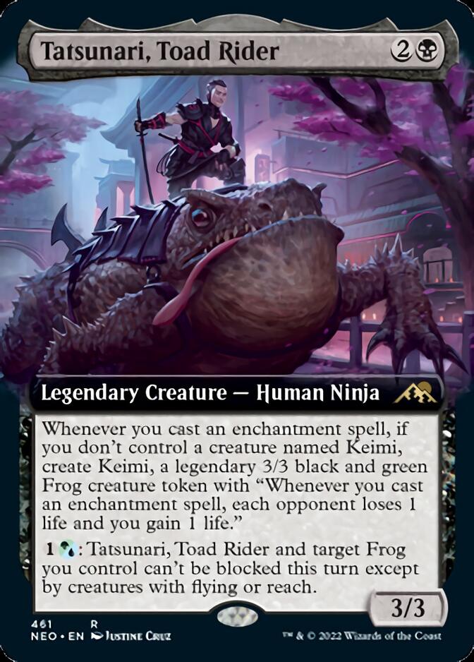 Tatsunari, Toad Rider (Extended Art) [Kamigawa: Neon Dynasty] Magic: The Gathering