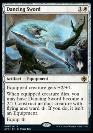Dancing Sword (Promo Pack) [Dungeons & Dragons: Adventures in the Forgotten Realms Promos] Magic: The Gathering