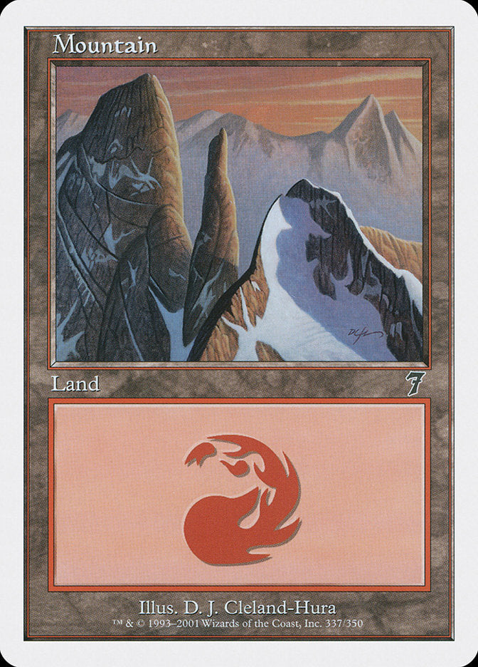 Mountain (337) [Seventh Edition] Magic: The Gathering