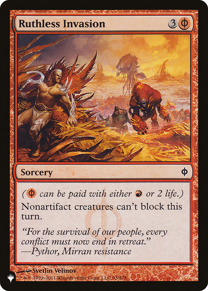Ruthless Invasion [The List] Magic: The Gathering