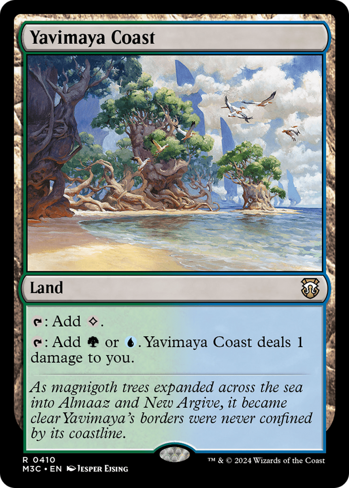 Yavimaya Coast (Ripple Foil) [Modern Horizons 3 Commander] Magic: The Gathering